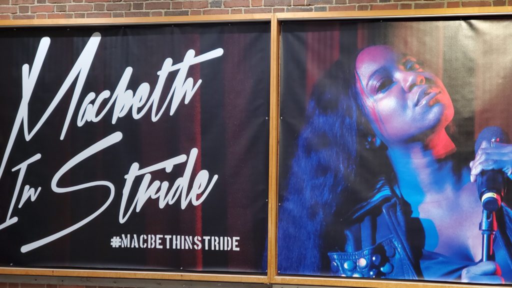 Image showing Macbeth in Stride's poster, with Whitney White on the right
